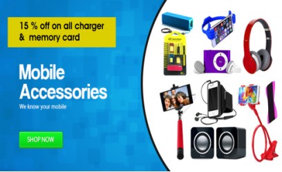15% OFF chargers and memory cards